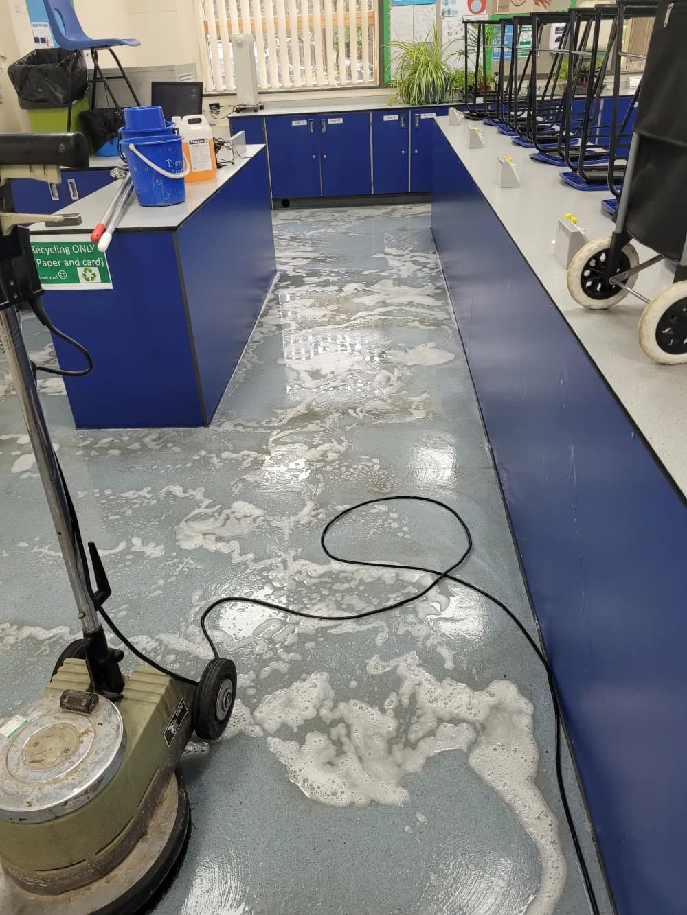 T-level classroom during renovation